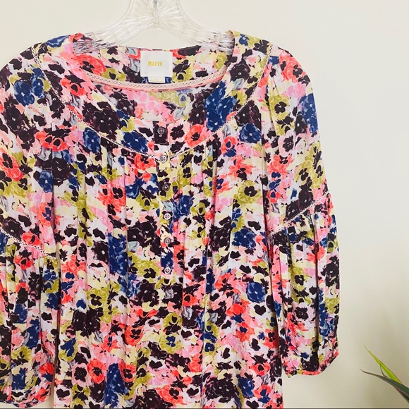 Anthropologie Maeve Pansy Field Peasant Boho Top - Picture 10 of 13